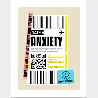 Anxiety Ticket Boarding pass Posters and Art
